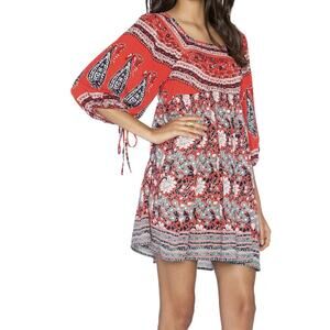 Free People Midsummers Dream Dress XS Poppy Combo Boho Babydoll Mini